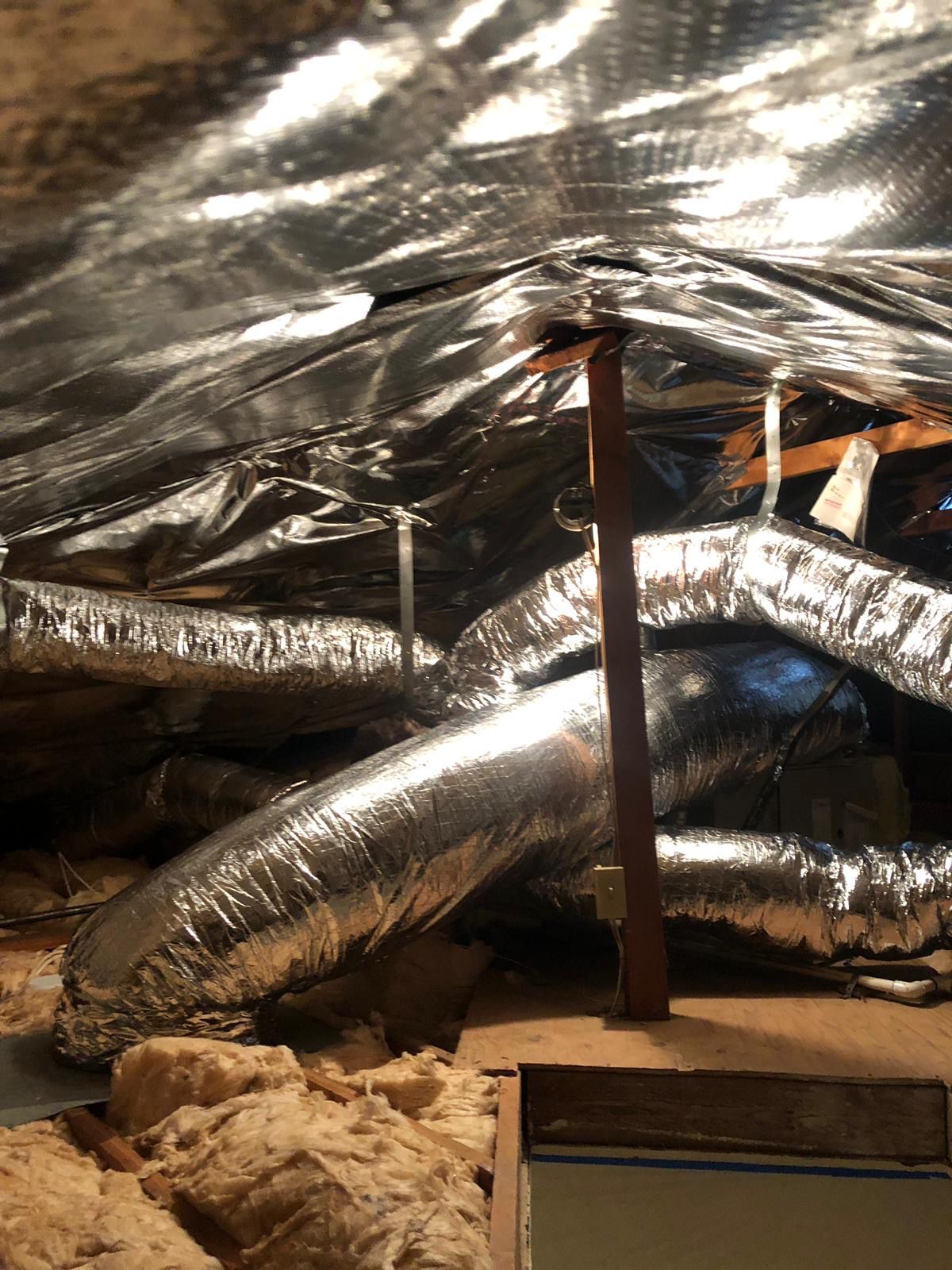 New ductwork installed to CA code